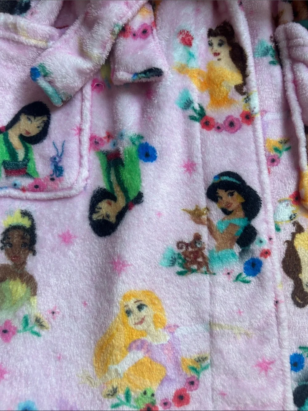 Disney Pink Princess Fleece Robe with Tie Belt